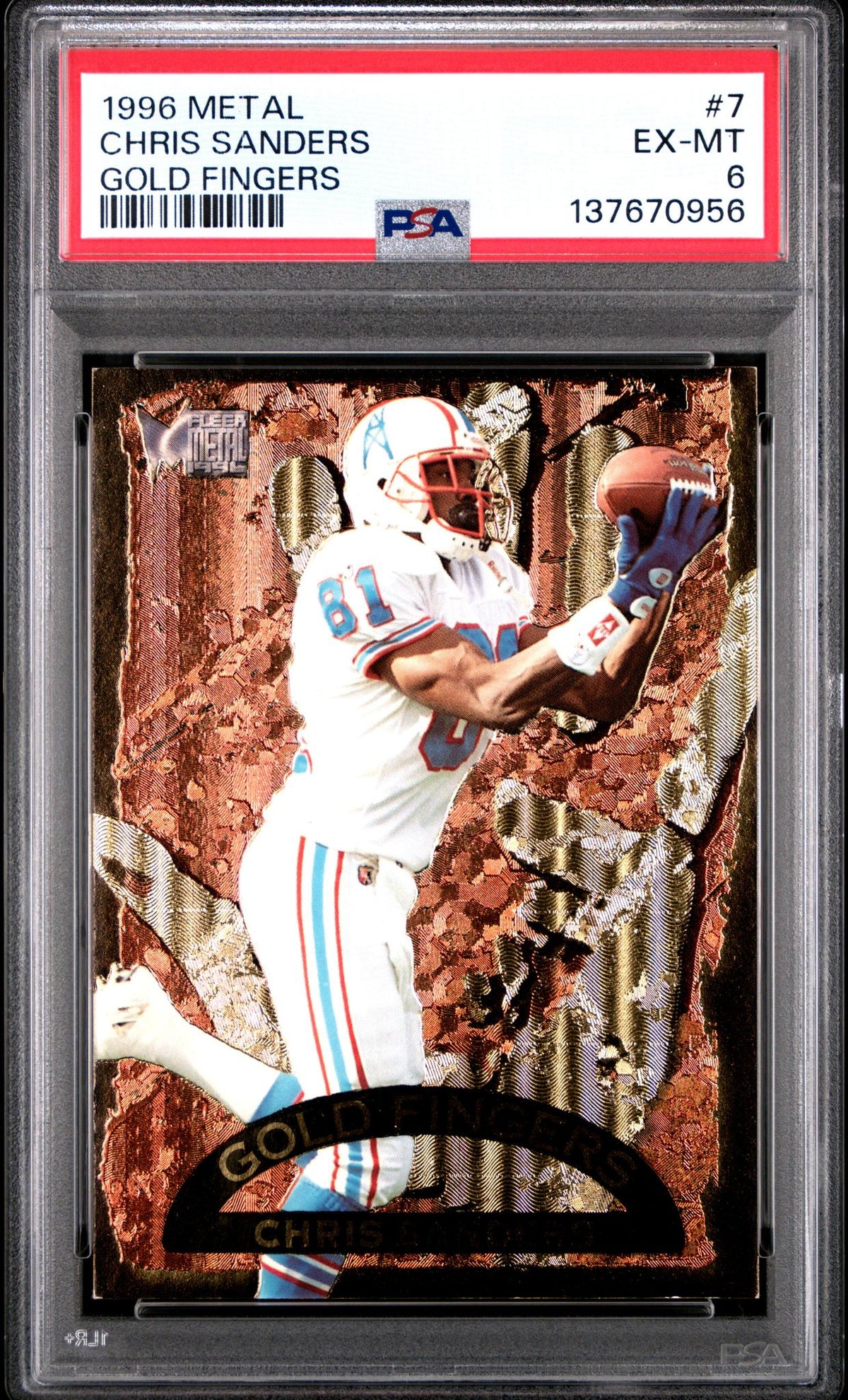 1996 Metal Gold Fingers Chris Sanders #7 PSA 6