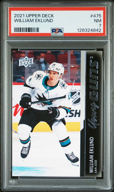 2021 Upper Deck Young Guns William Eklund #475 PSA 7