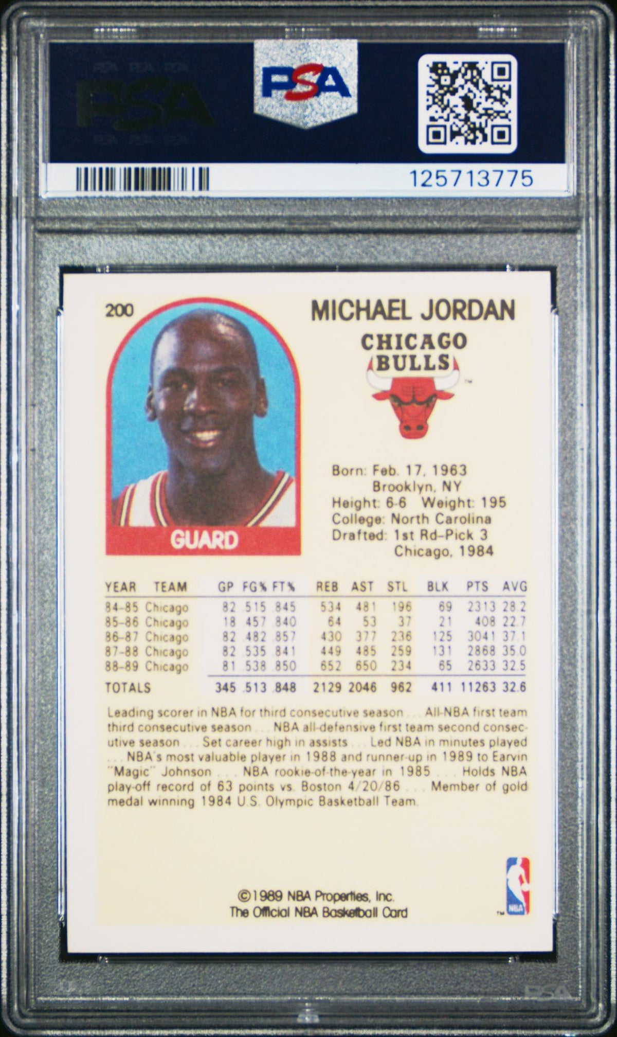 1989 Hoops Michael Jordan #200 PSA 6