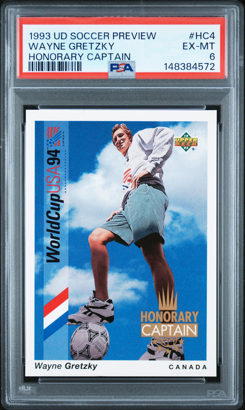1993 Upper Deck World Cup 1994 Preview English/Spanish Honorary Captain Wayne Gretzky #HC4 PSA 6