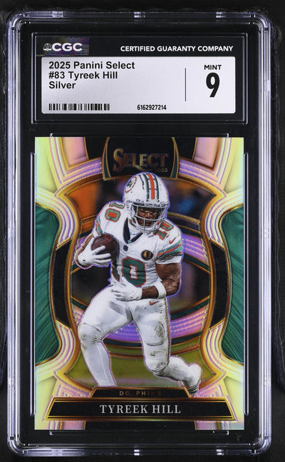 2025 Panini Select Tyreek Hill #83 Concourse Silver CGC 9