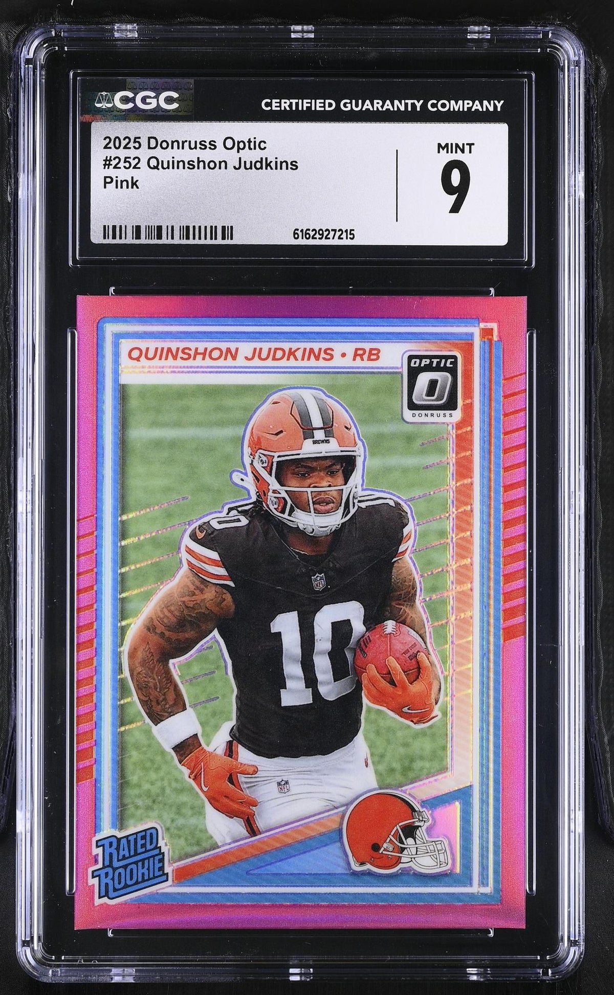 2025 Donruss Optic #252 Quinshon Judkins Rated Rookie CGC 9