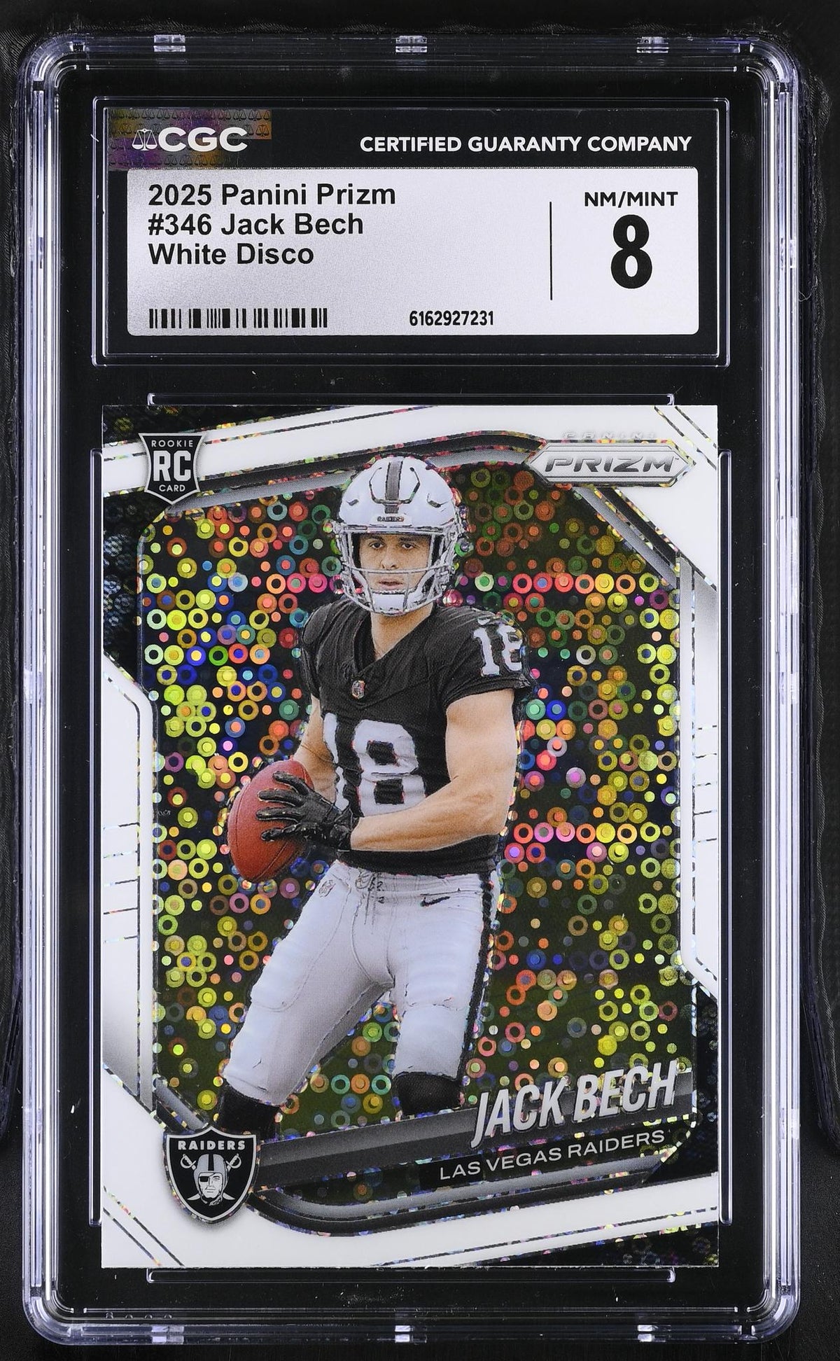 2025 Prizm #346 Jack Bech White Disco CGC 8