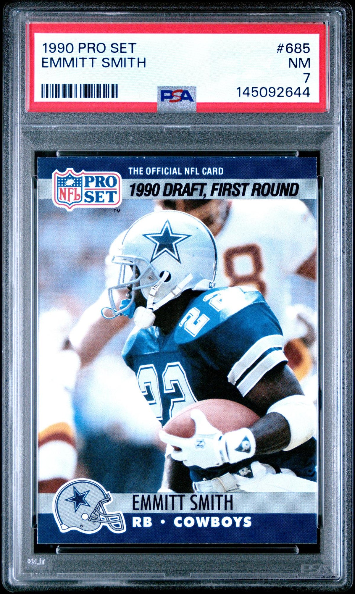 1990 Pro Set Emmitt Smith #685 PSA 7