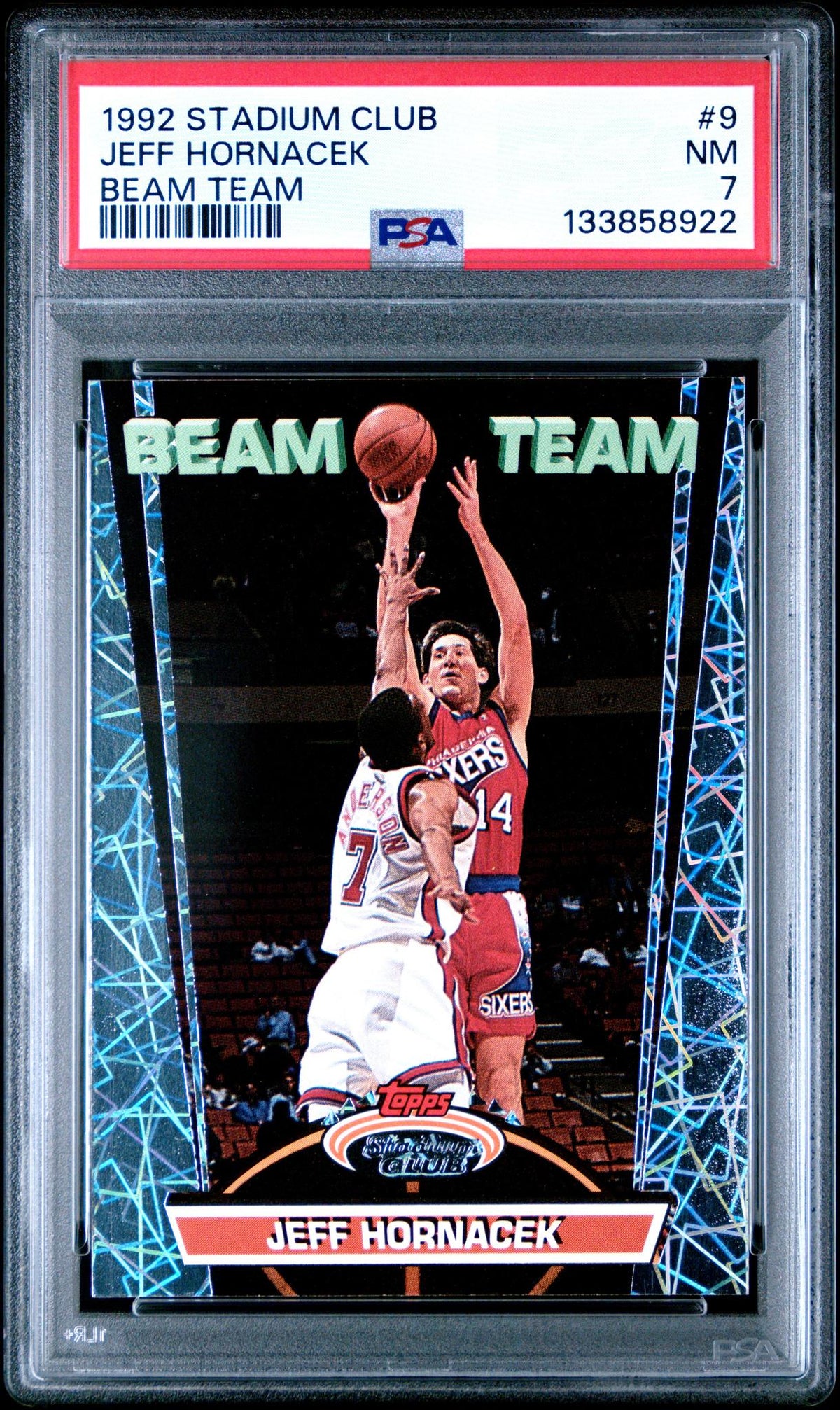 1992 Stadium Club Beam Team Jeff Hornacek #9 PSA 7