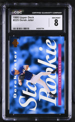 1995 Upper Deck #225 Derek Jeter Star Rookie CGC 8