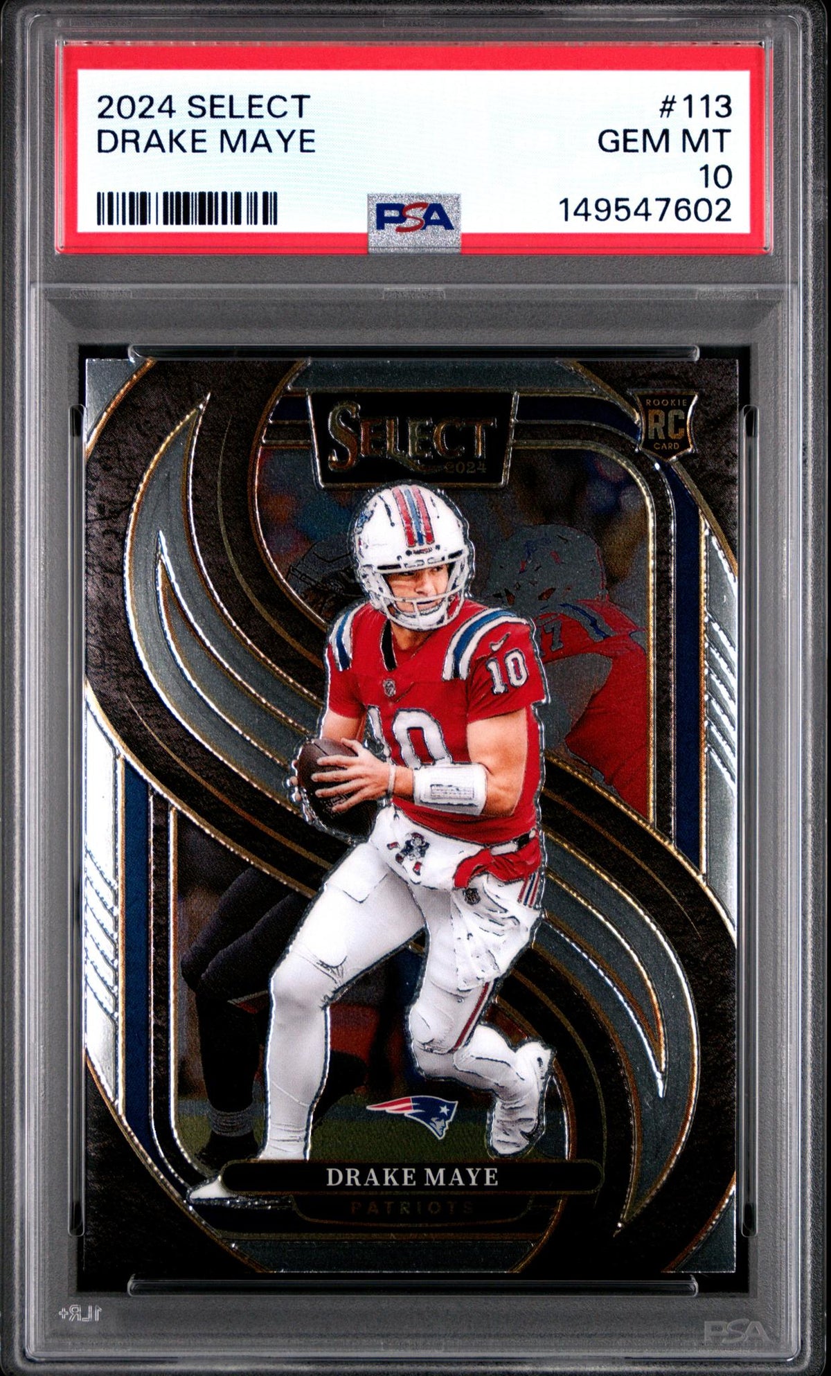 2024 Panini Select Premier Level Drake Maye #113 PSA 10