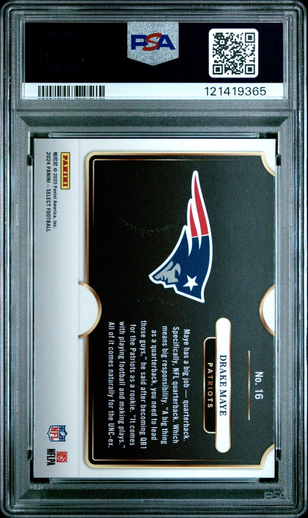 2024 Panini Select Drake Maye #16 PSA 10
