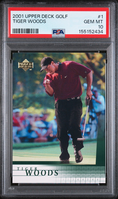 2001 Upper Deck Golf Tiger Woods #1 PSA 10