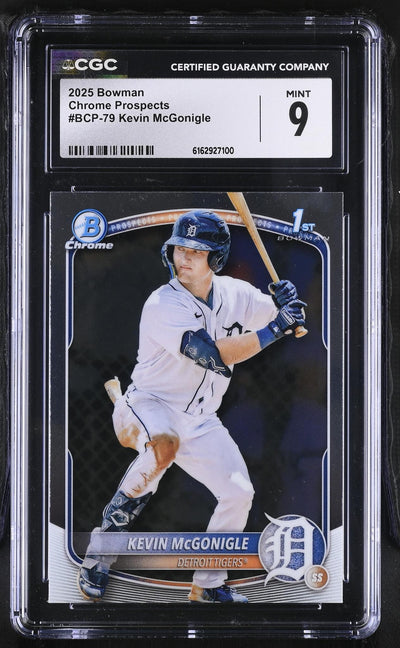2025 Bowman #BCP-79 Kevin McGonigle Chrome Prospects CGC 9