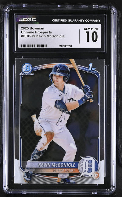 2025 Bowman #BCP-79 Kevin McGonigle Chrome Prospects CGC 10
