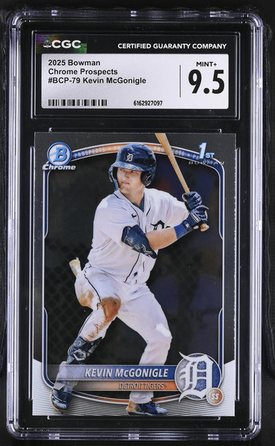 2025 Bowman Chrome #BCP-79 Kevin McGonigle Chrome Prospects CGC 9.5