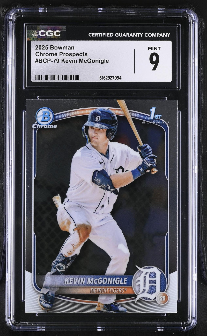 2025 Bowman Chrome #BCP-79 Kevin McGonigle Chrome Prospects CGC 9