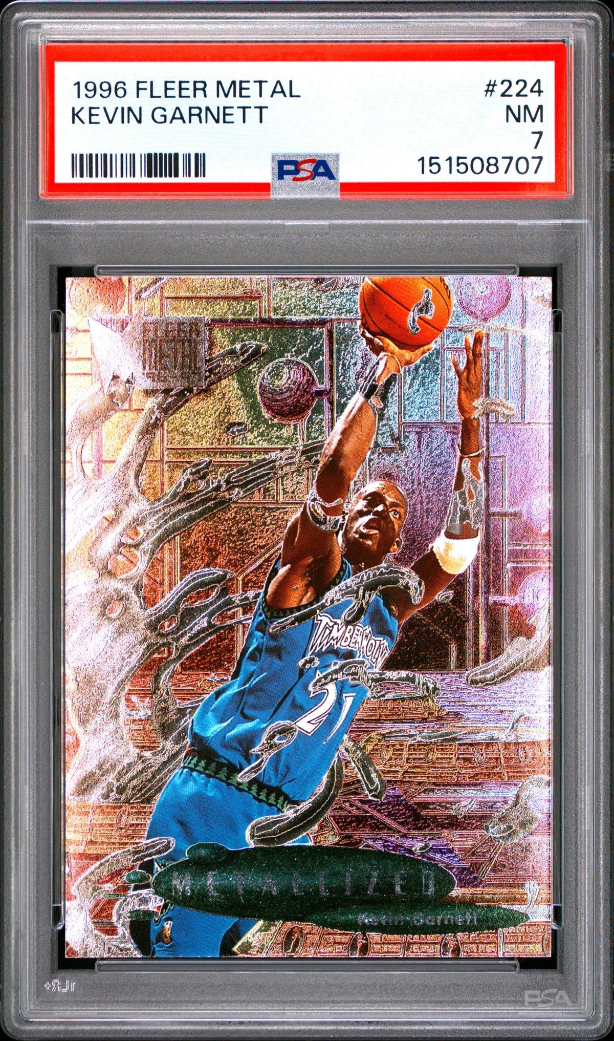 1996 Metal Kevin Garnett #224 PSA 7