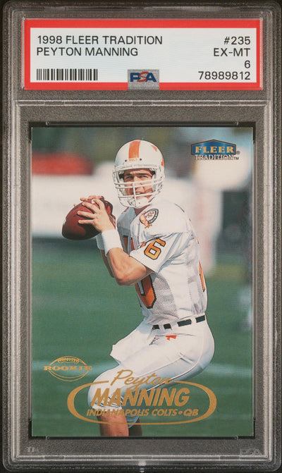 1998 Fleer Tradition Peyton Manning #235 Rookie PSA 6