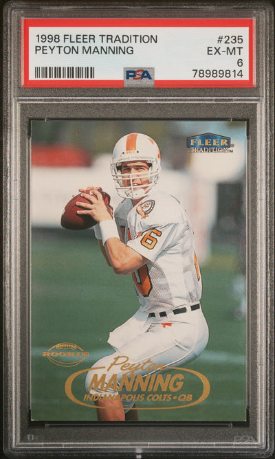 1998 Fleer Tradition Peyton Manning #235 Rookie PSA 6