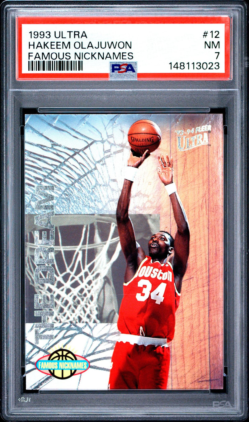 1993 Ultra Famous Nicknames Hakeem Olajuwon #12 PSA 7