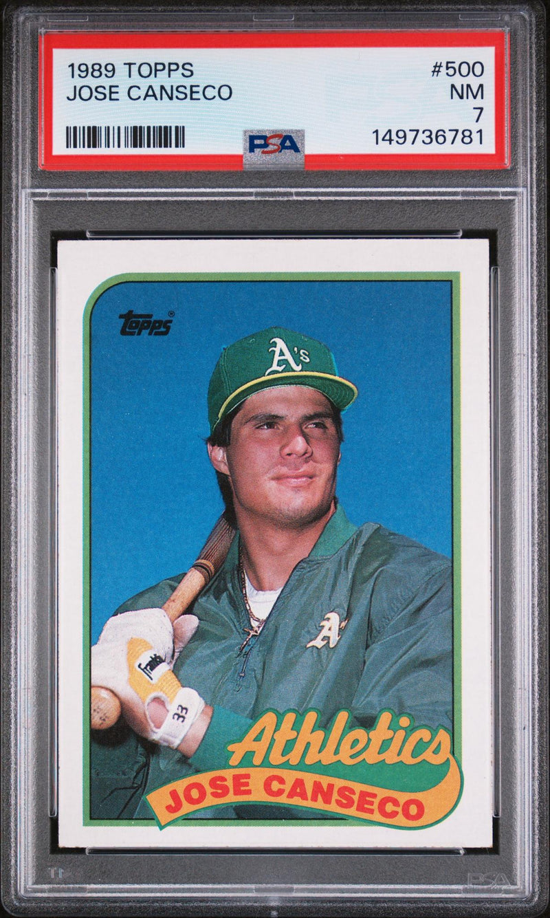 1989 Topps Jose Canseco #500 PSA 7