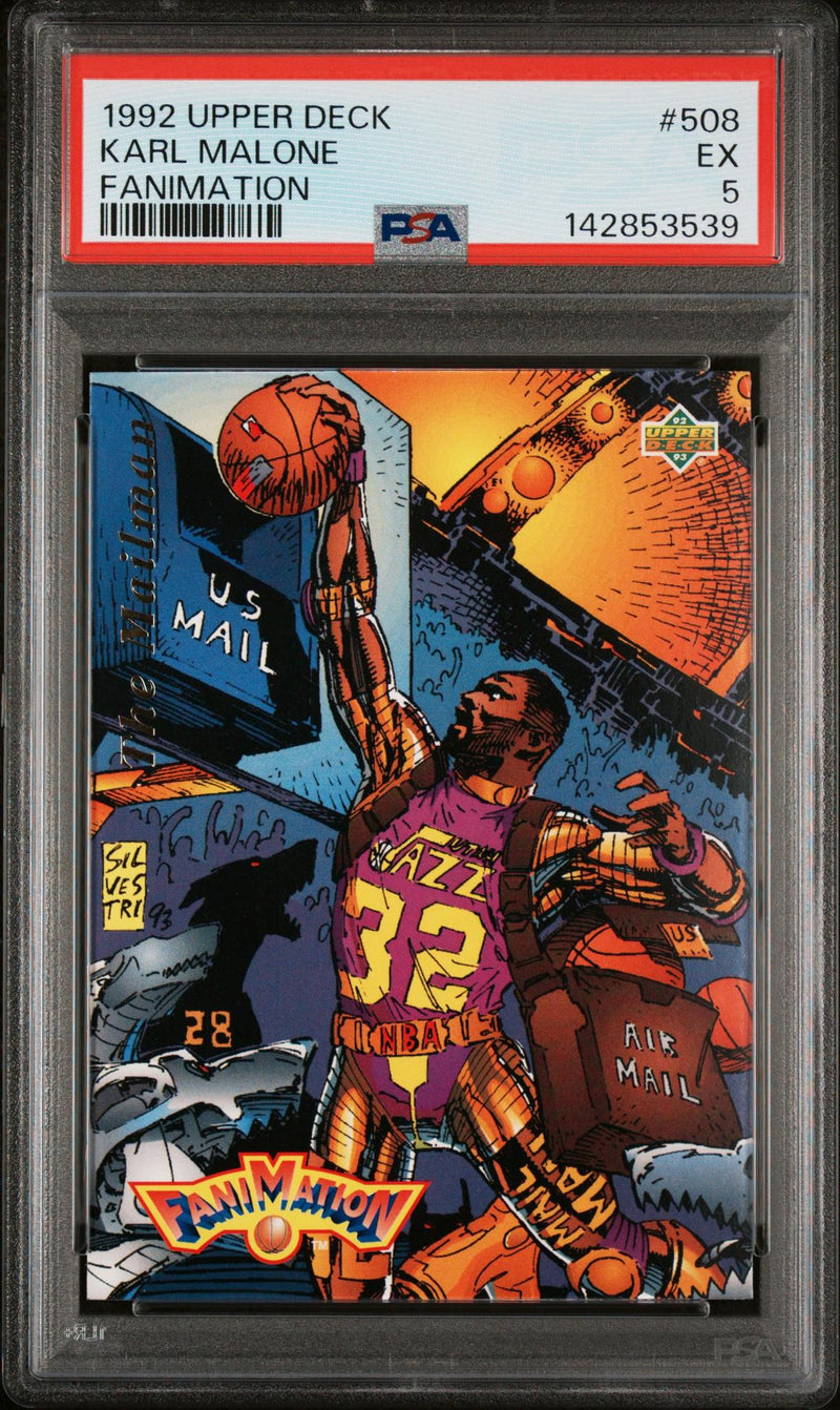 1992 Upper Deck Karl Malone #508 PSA 5