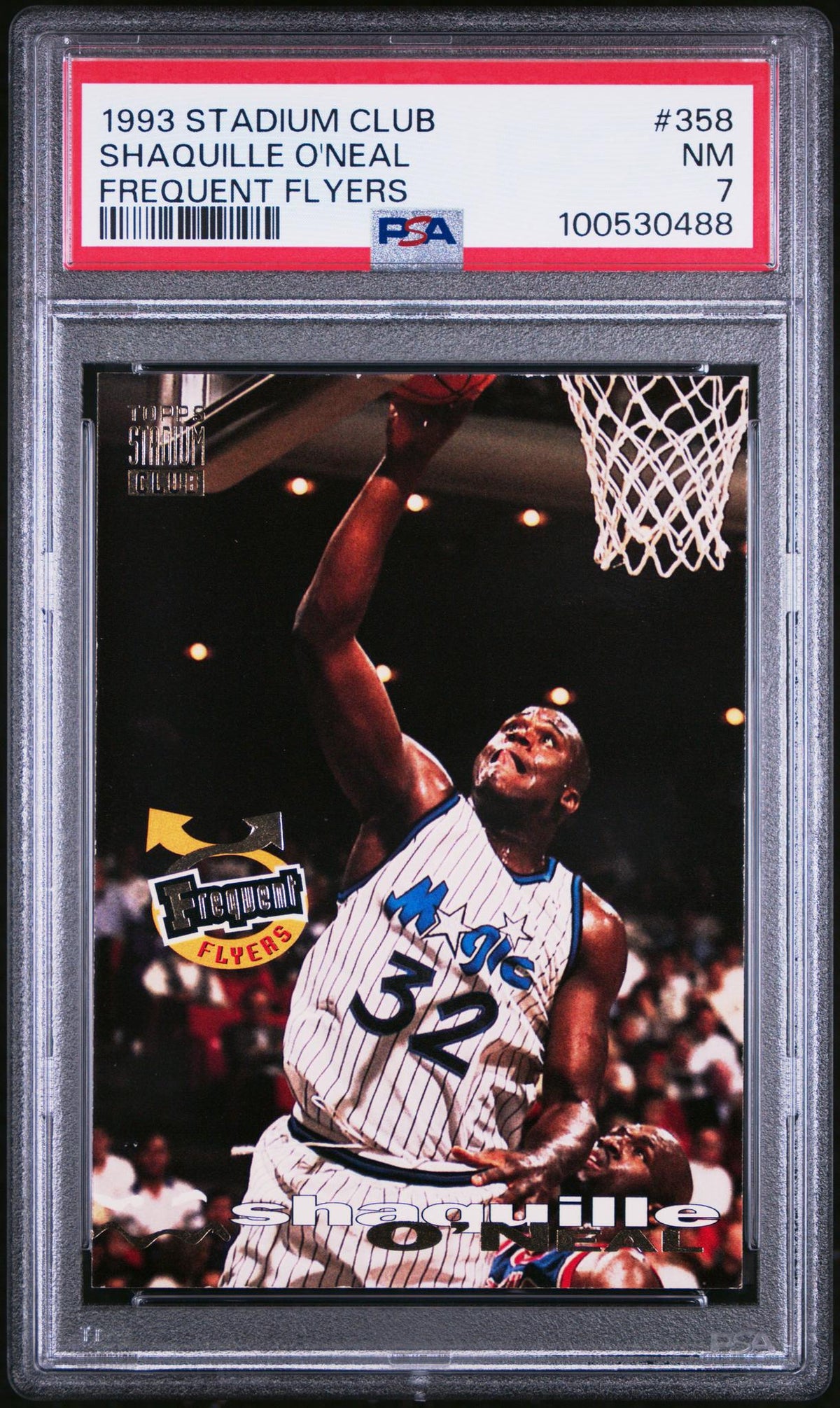 1993 Stadium Club Frequent Flyer Upgrades Shaquille O'Neal #358 PSA 7