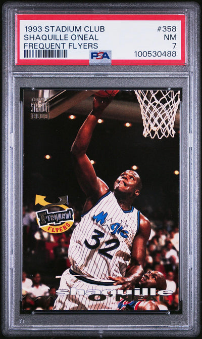 1993 Stadium Club Shaquille O'Neal Frequent Flyers #358 PSA 7