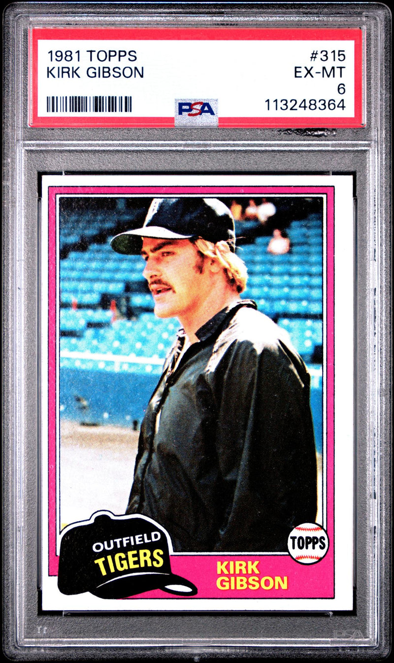1981 Topps Kirk Gibson #315 PSA 6