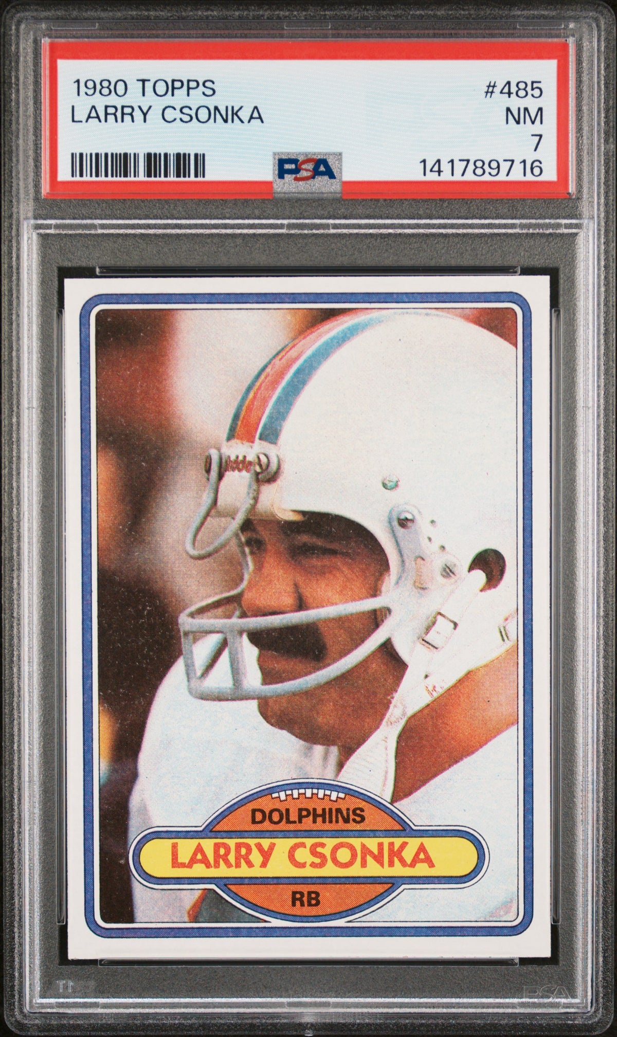 1980 Topps Larry Csonka #485 PSA 7