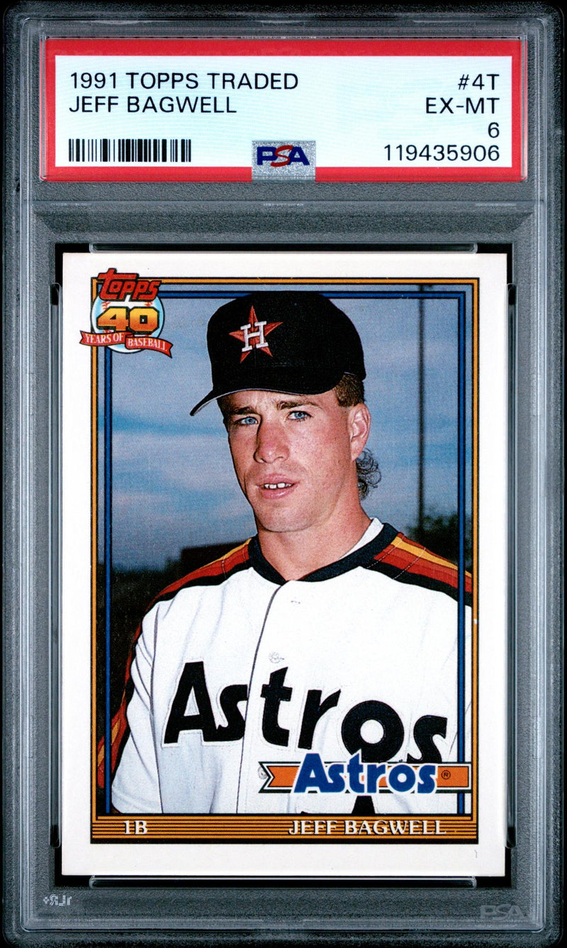 1991 Topps Traded Jeff Bagwell #4T PSA 6