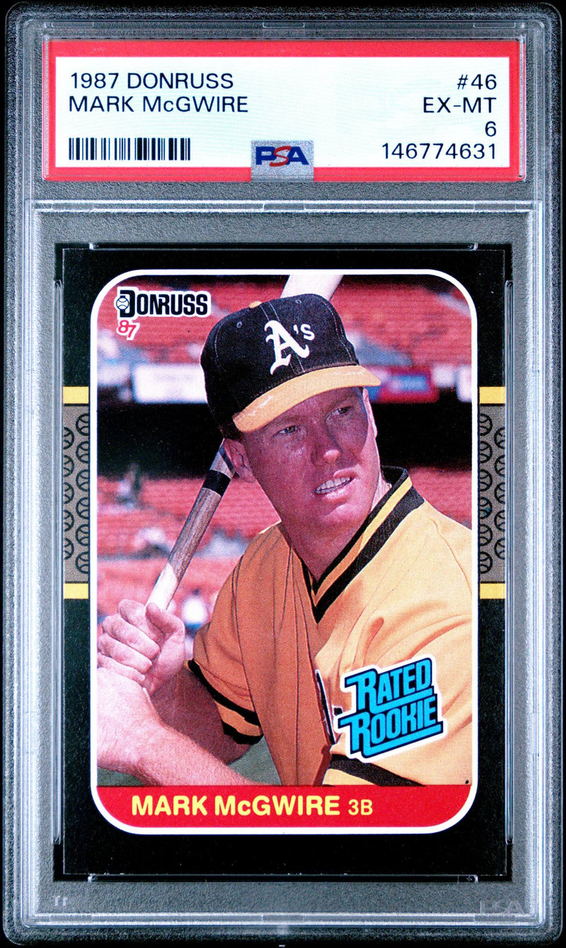 1987 Donruss Rated Rookie Mark Mcgwire #46 PSA 6