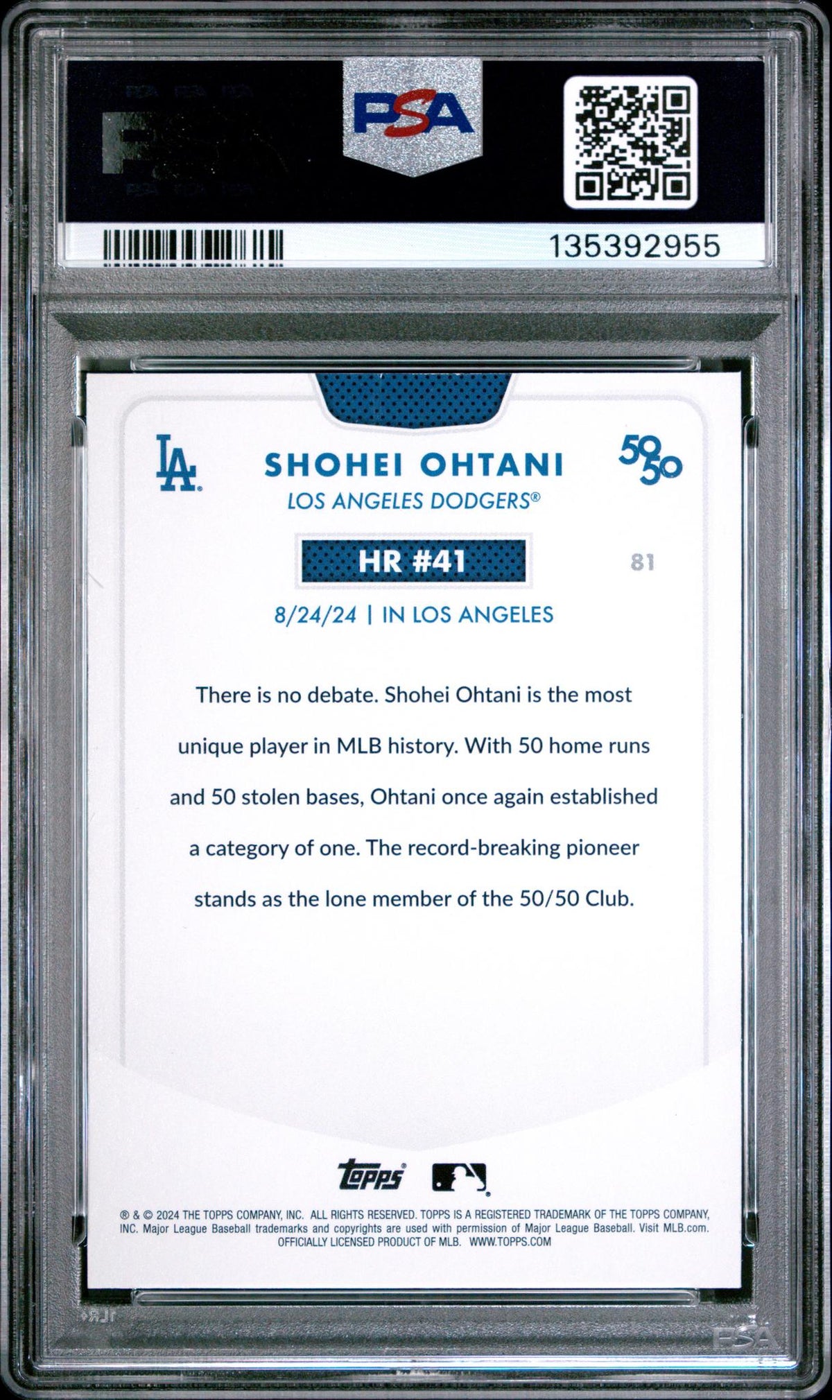 2024 Topps Shohei Ohtani #81 PSA 7