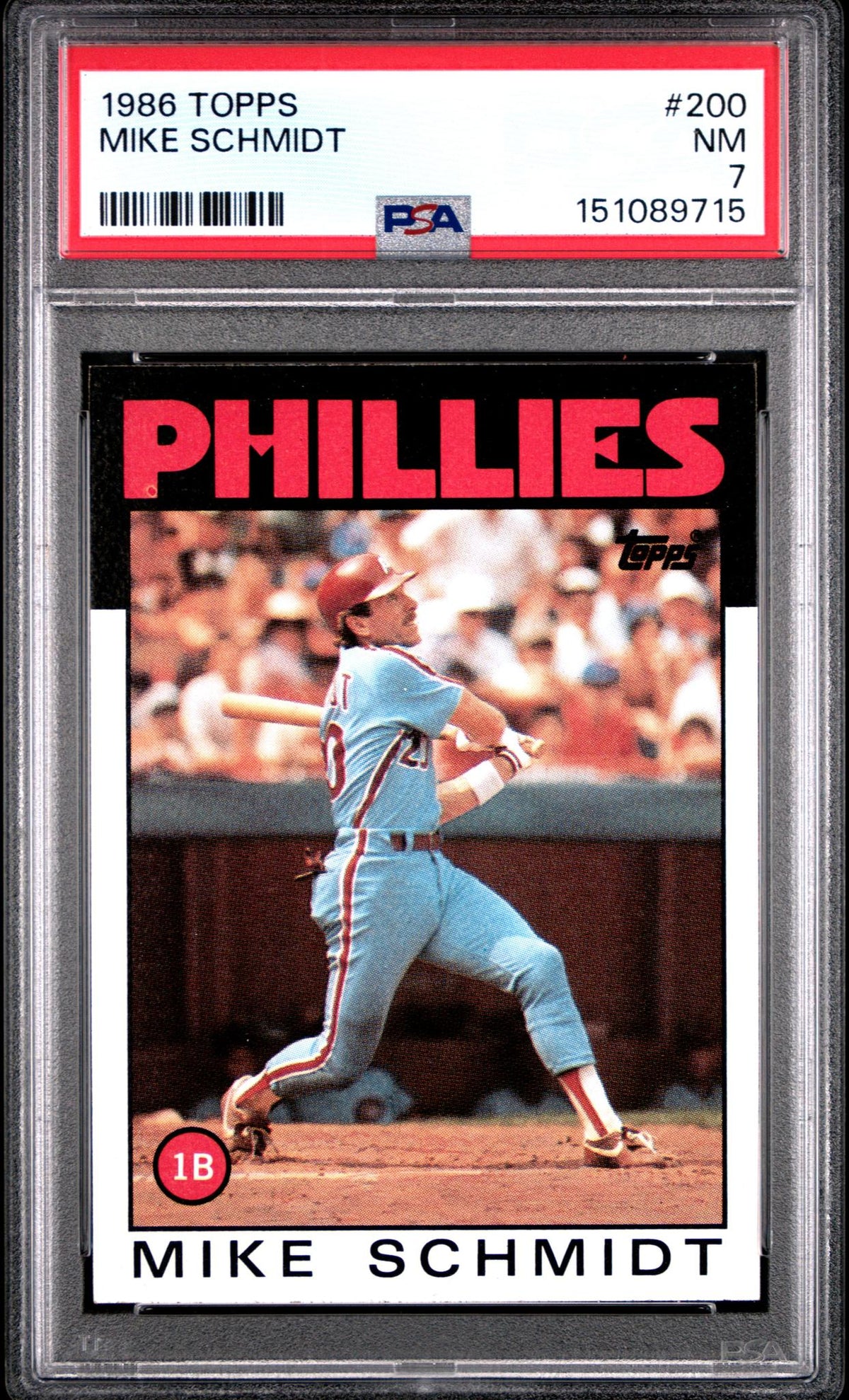 1986 Topps Mike Schmidt #200 PSA 7