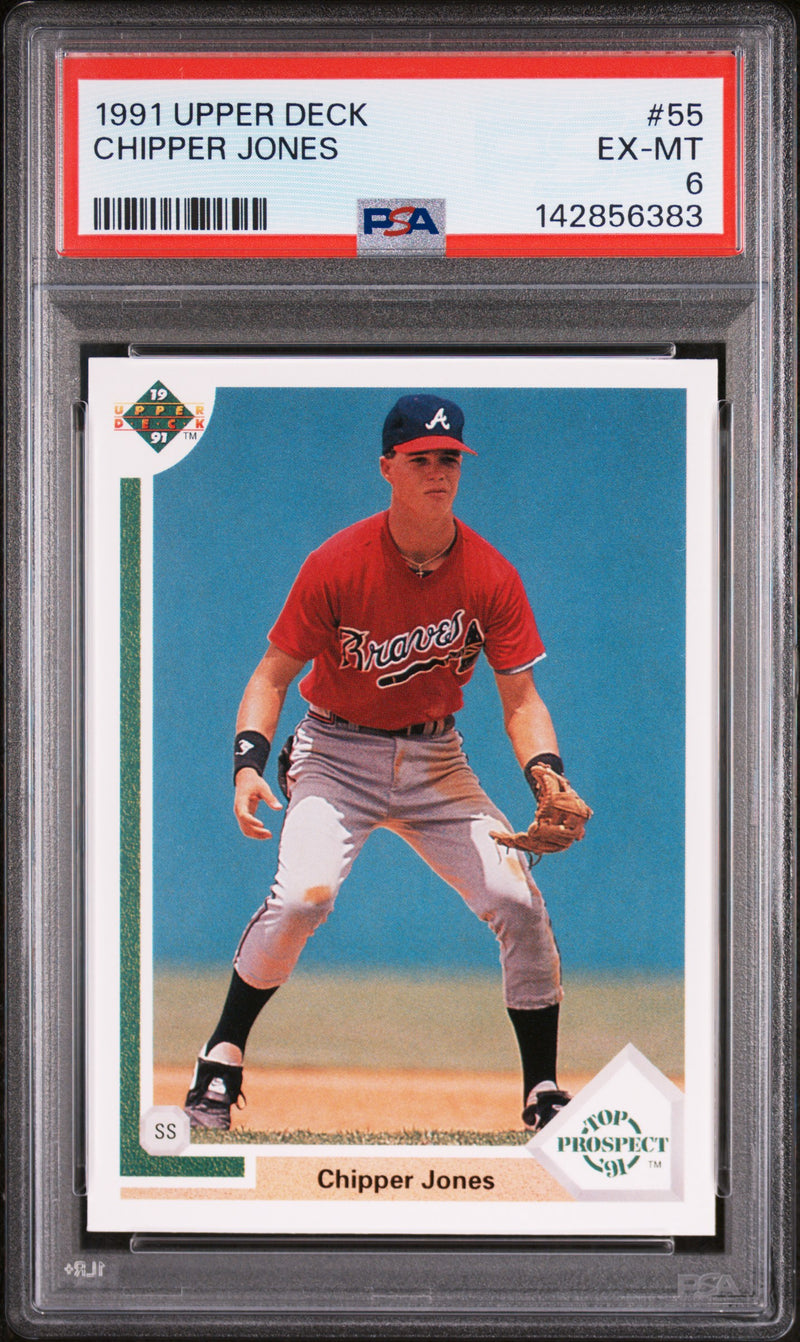 1991 Upper Deck Chipper Jones #55 PSA 6