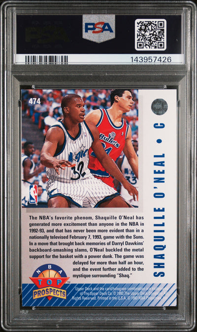 1992 Upper Deck Shaquille O'Neal #474 PSA 6