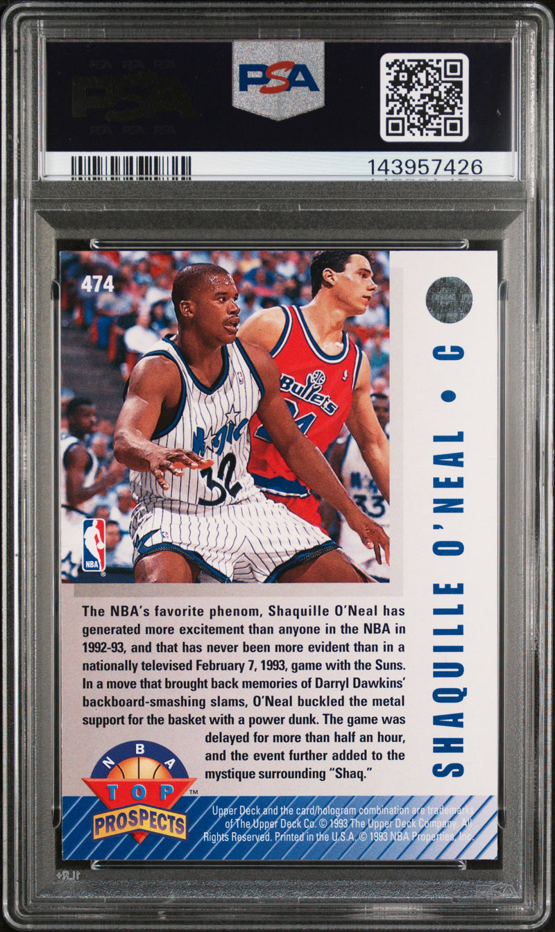 1992 Upper Deck Shaquille O'Neal #474 PSA 6