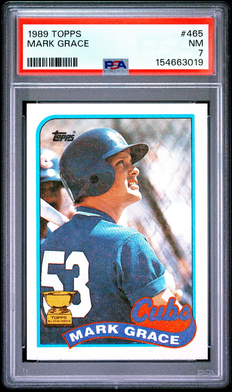 1989 Topps Mark Grace #465 PSA 7