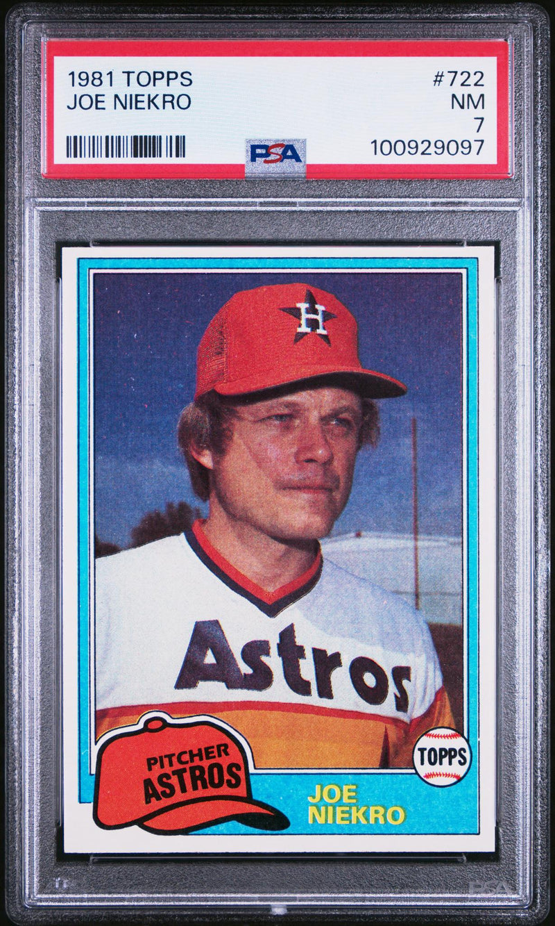 1981 Topps Joe Niekro #722 PSA 7