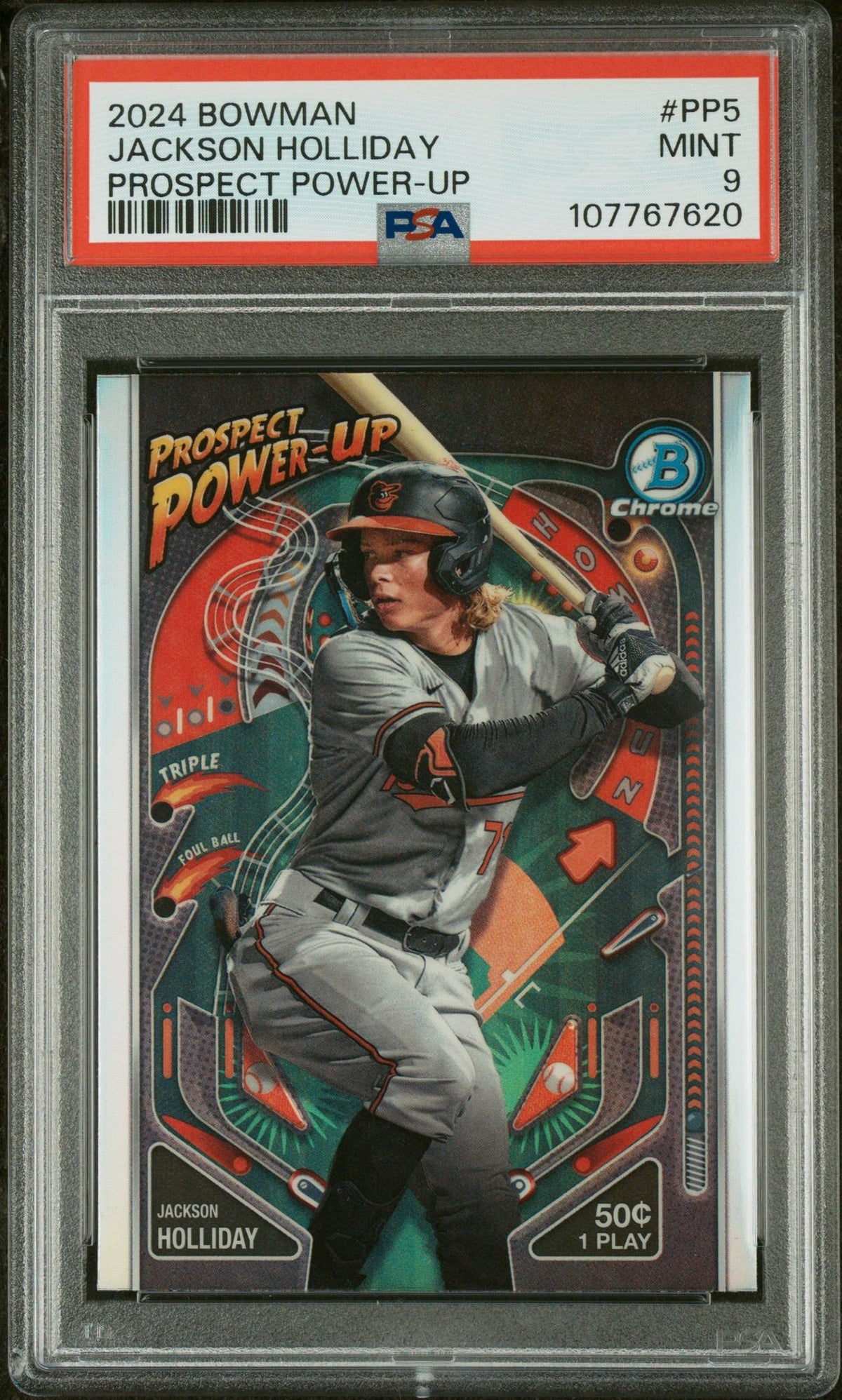 2024 Bowman Chrome Prospect Power Up Jackson Holliday #PP5 PSA 9