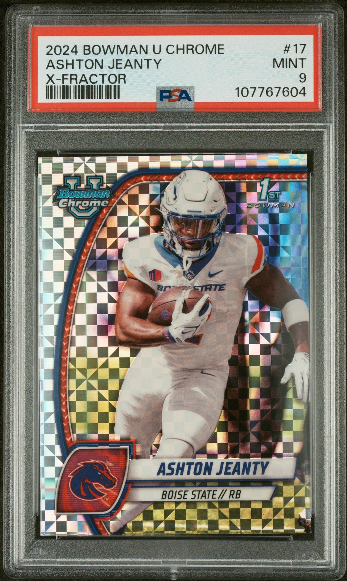 2024 Bowman Chrome University X-Fractor Ashton Jeanty #17 PSA 9