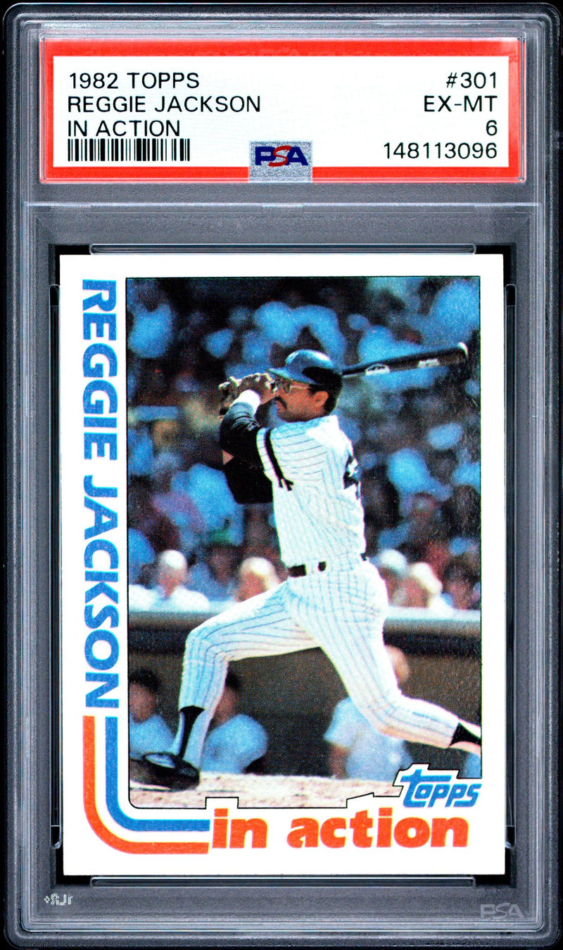 1982 Topps In Action Reggie Jackson #301 PSA 6