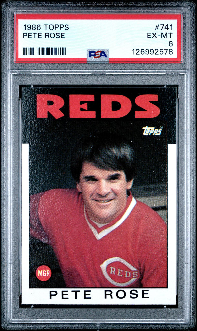 1986 Topps Pete Rose #741 PSA 6