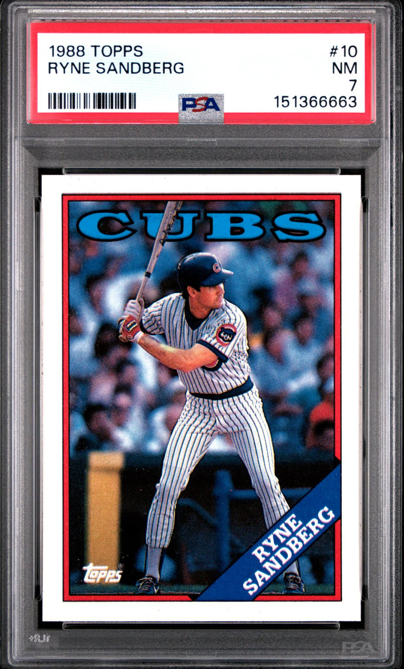 1988 Topps Ryne Sandberg #10 PSA 7