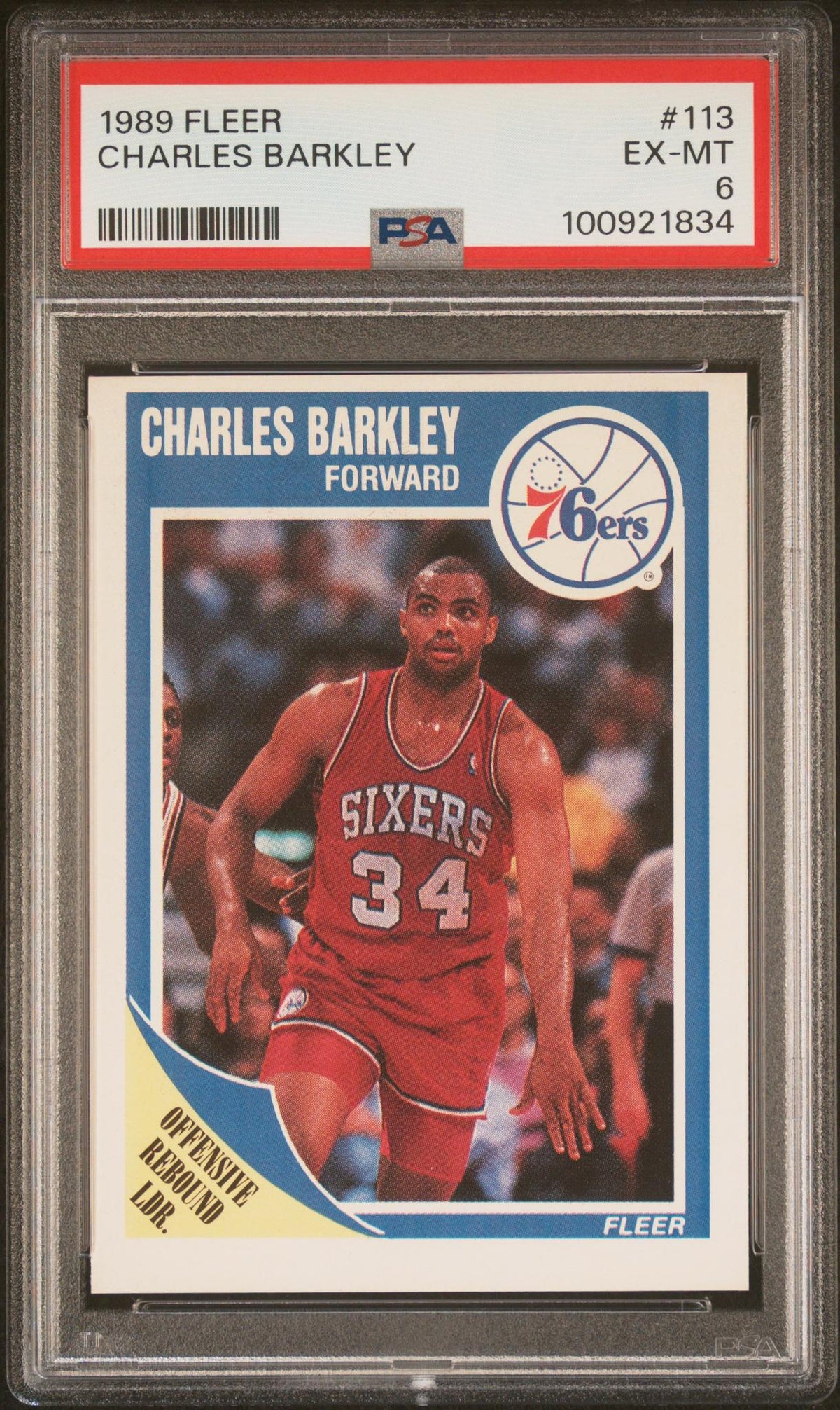 1989 Fleer Charles Barkley #113 PSA 6