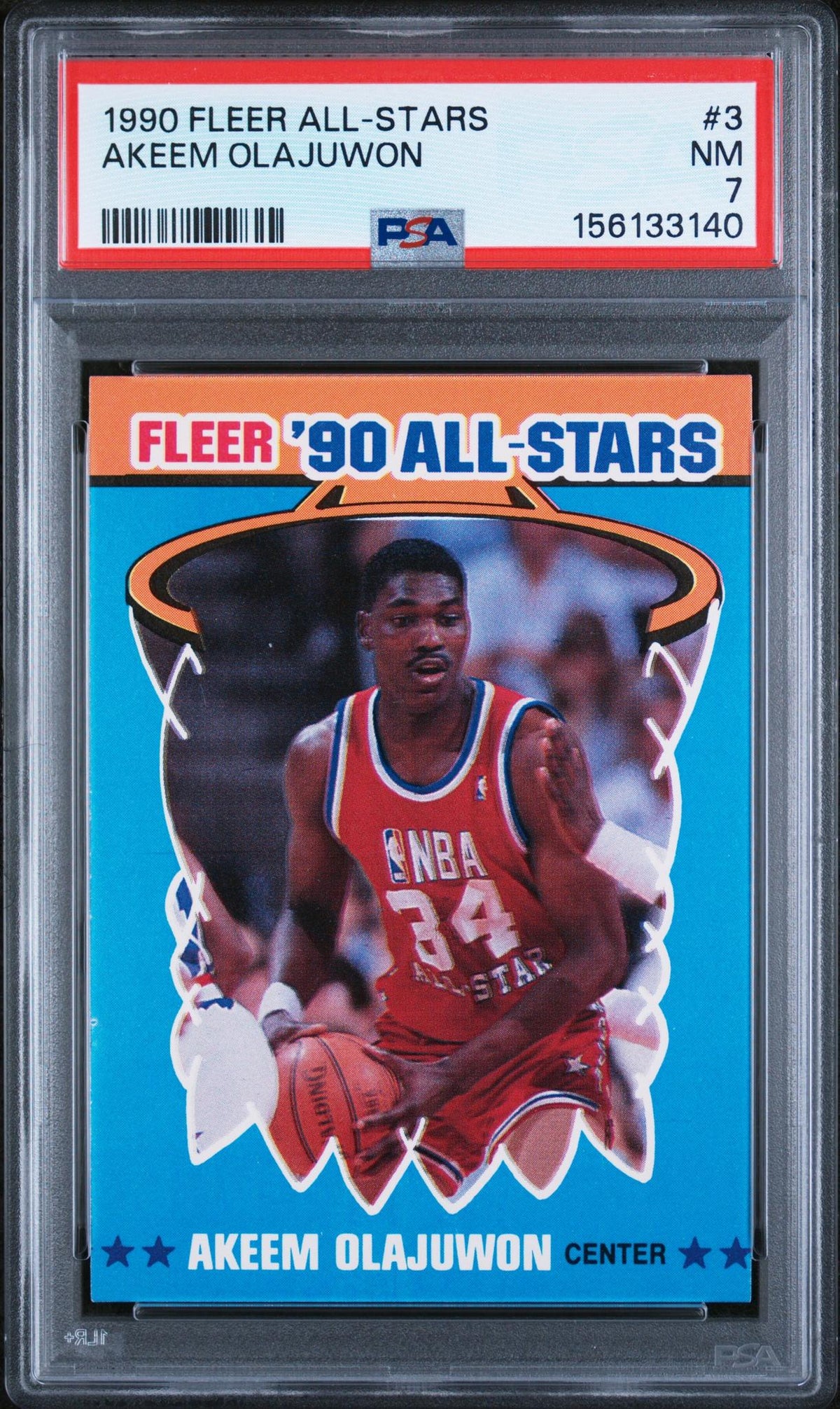 1990 Fleer All-Stars Hakeem Olajuwon #3 PSA 7