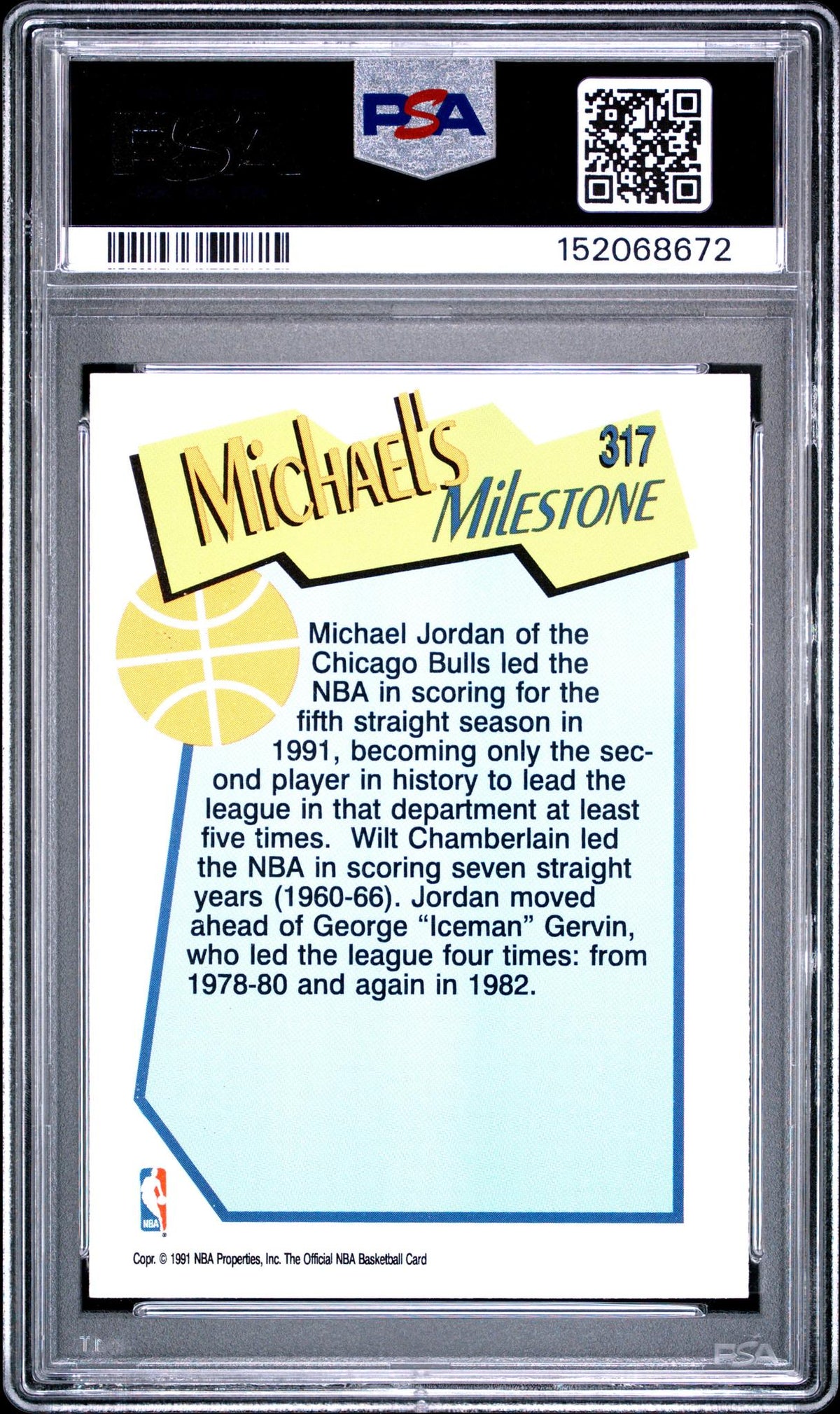 1991 Hoops Michael Jordan #317 PSA 5