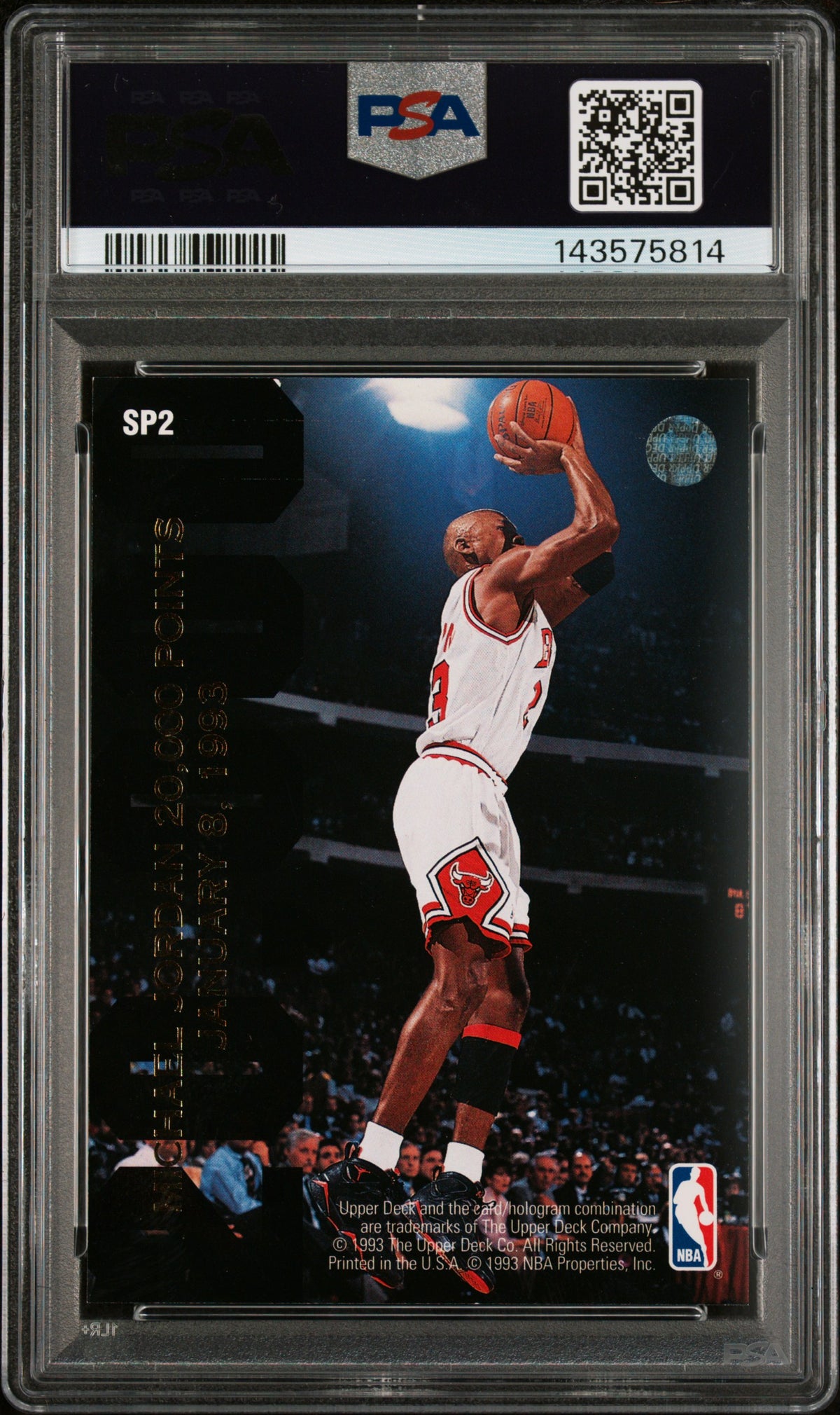 1992 Upper Deck 20,000 Points Dominique Wilkins/Michael Jordan #SP2 PSA 7