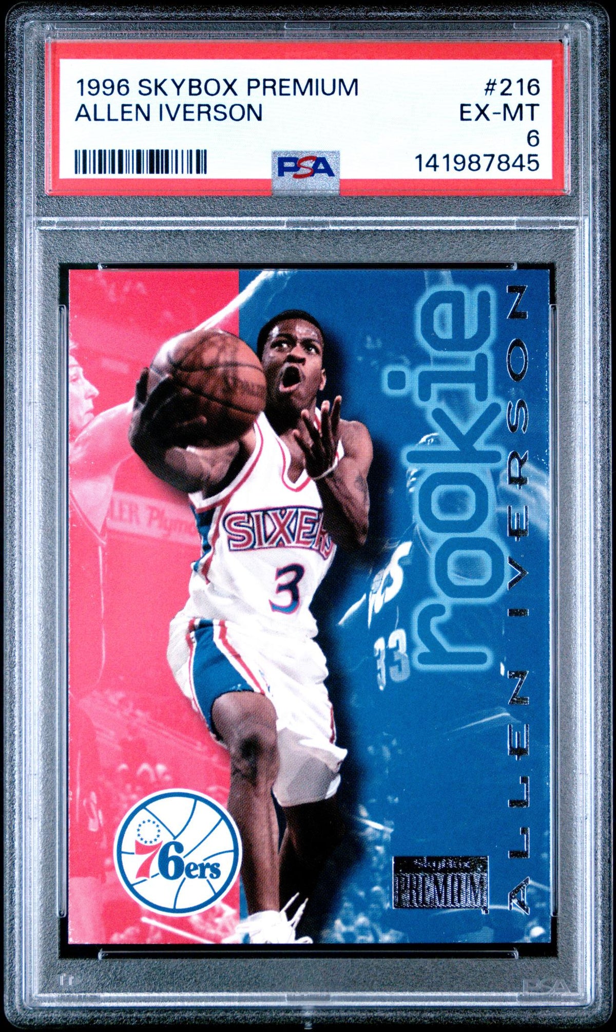 1996 Skybox Premium Allen Iverson #216 PSA 6