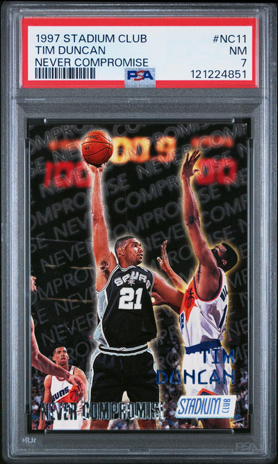 1997 Stadium Club Never Compromise Tim Duncan #NC11 PSA 7