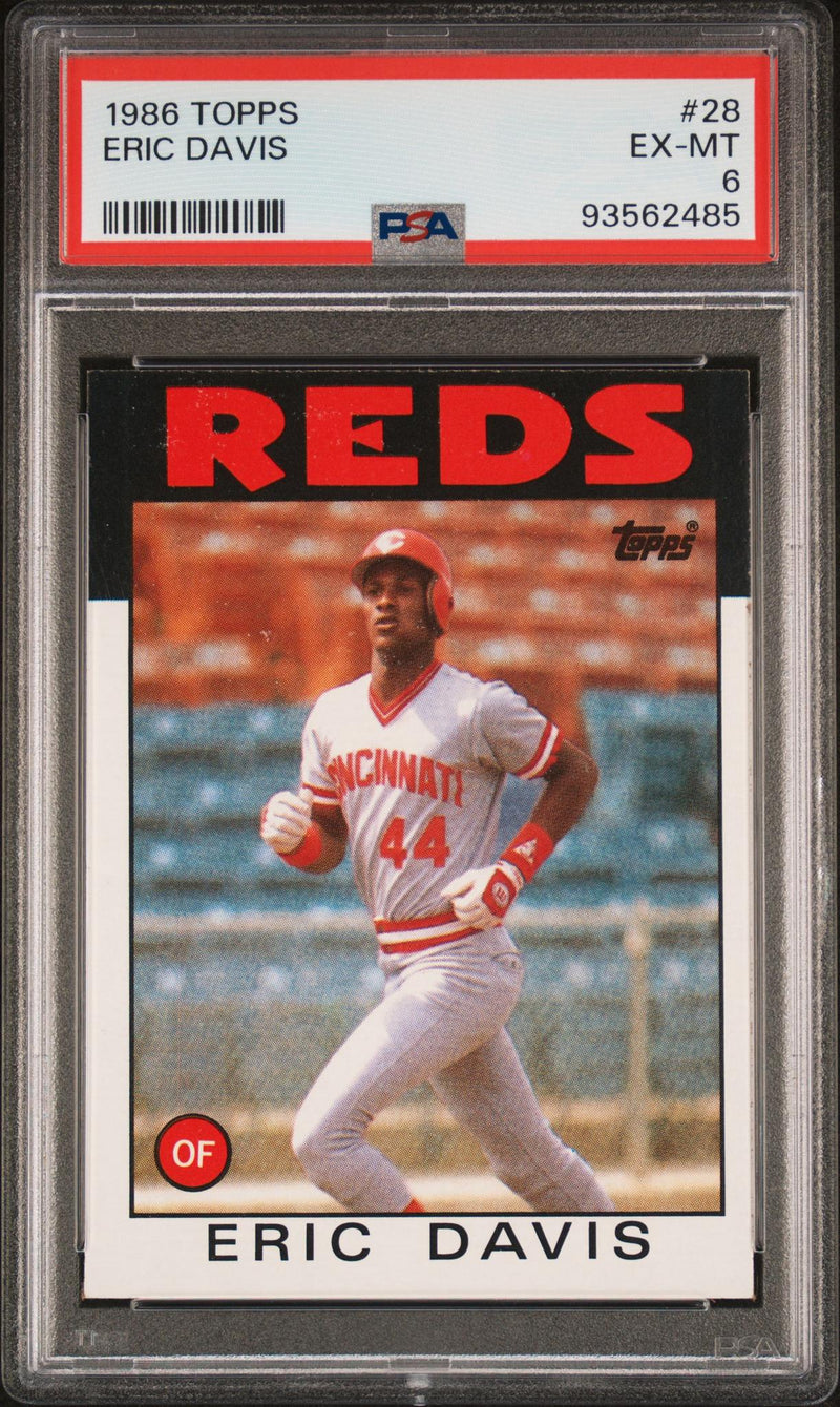 1986 Topps Eric Davis #28 PSA 6