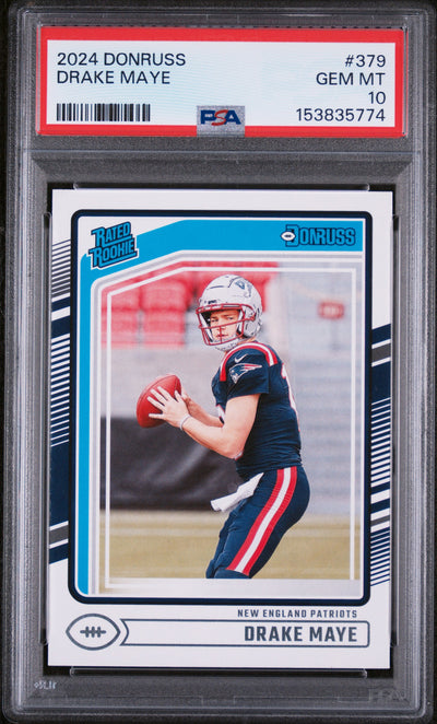 2024 Panini Donruss Rated Rookie Drake Maye #379 PSA 10