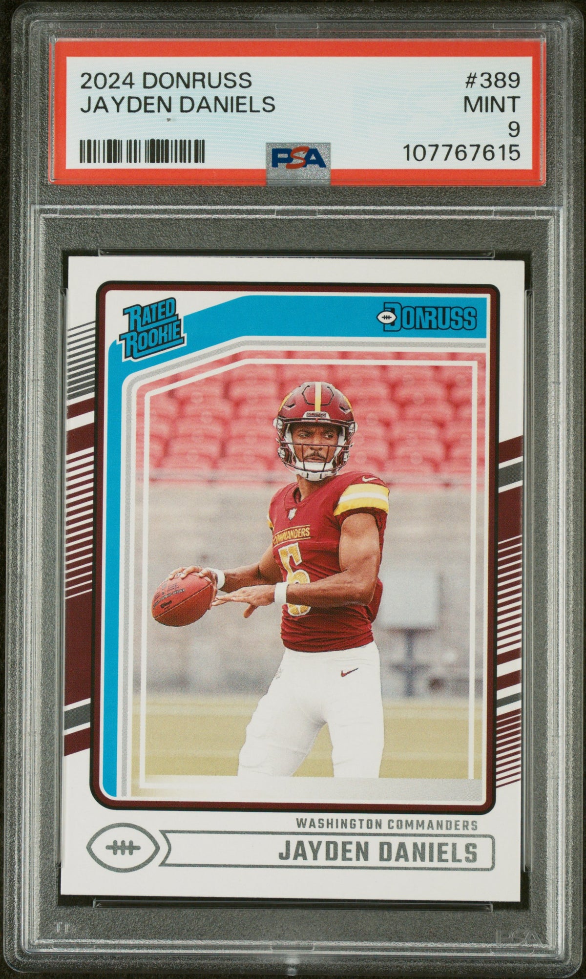 2024 Donruss Rated Rookie Jayden Daniels #389 PSA 9